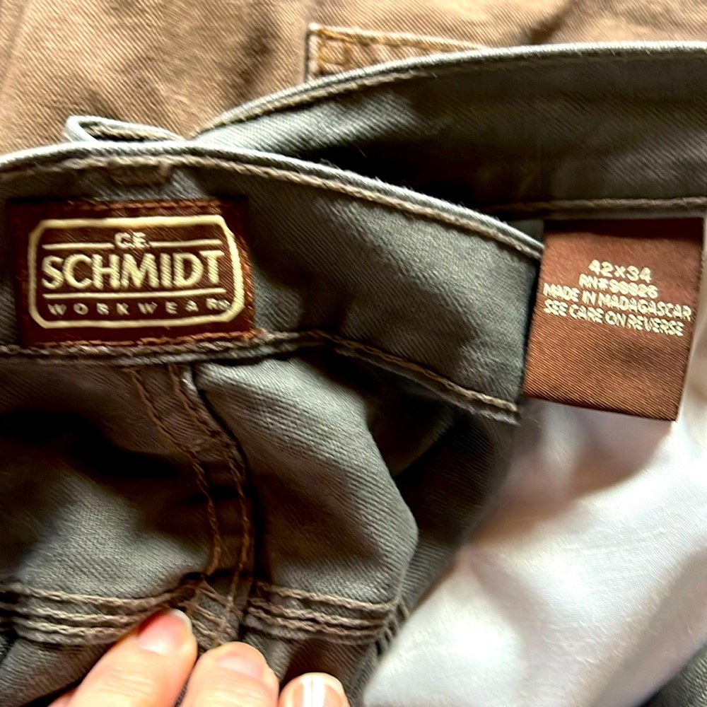 Men’s 42x34 jeans SCHMIDT gray pant like new cargo carpenter I have brown too